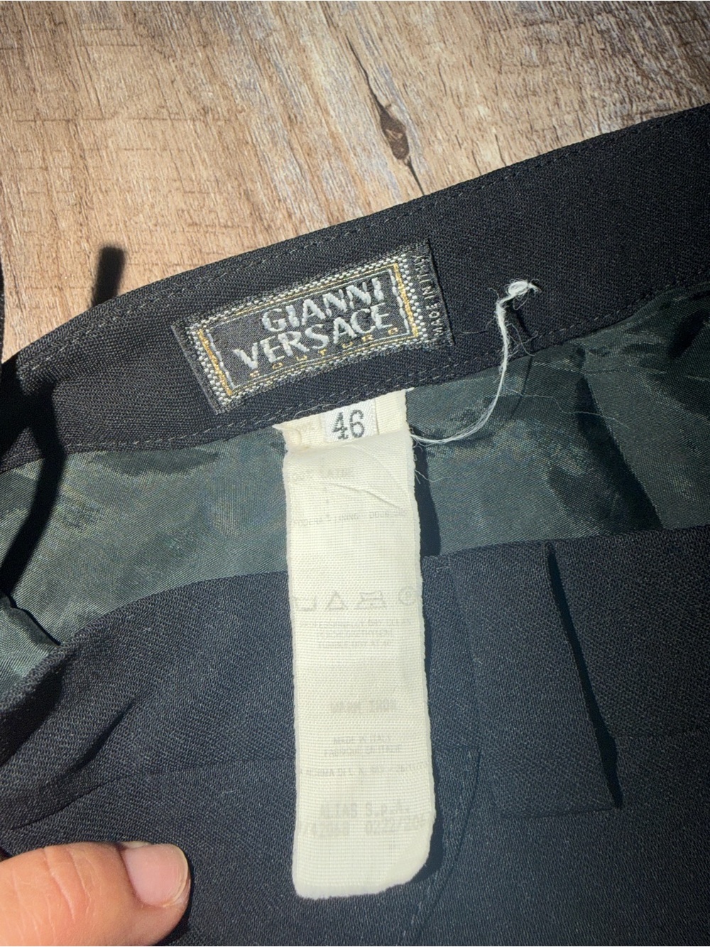 Gianni Versace Black womans slacks- Classic Tailored Style